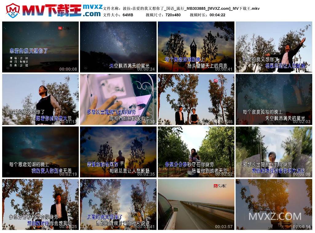 波拉-亲爱的我又想你了_国语_流行_MB303885